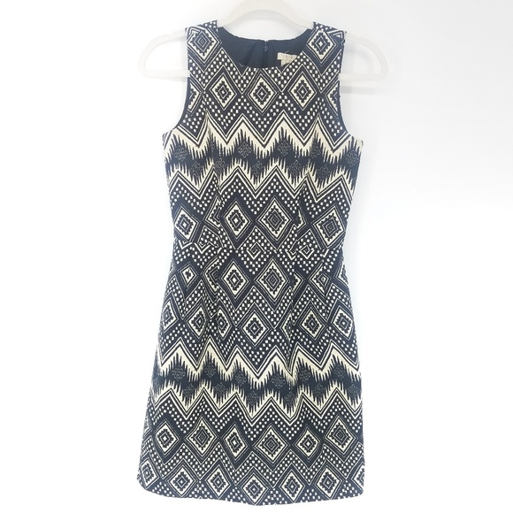 J. Crew Diamond Print Basket-Weave Dress - Picture 3 of 8